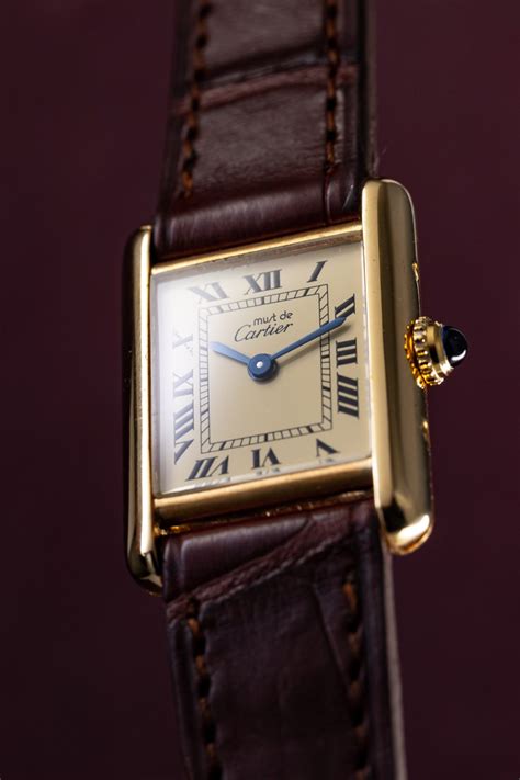 cartier vermeil tank quartz|cartier tank quartz 8660016308.